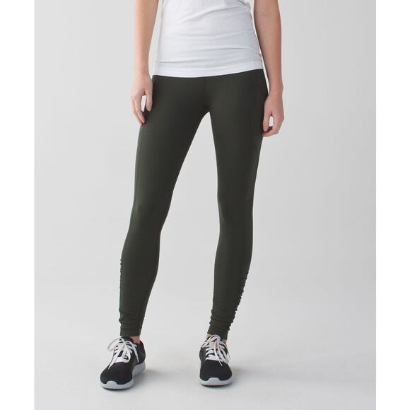 Lululemon Women's Green Speed Tight IV Ankle Leggings Size 6 - Picture 1 of 8